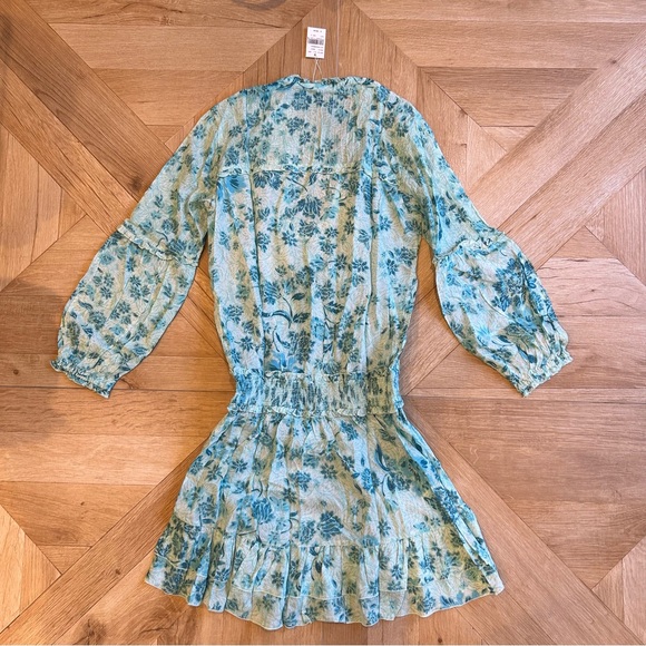 NEW with Tags!  Poupette St. Barth Ilona Mini Dress in  Aqua Grasse Sz. S - Picture 6 of 9